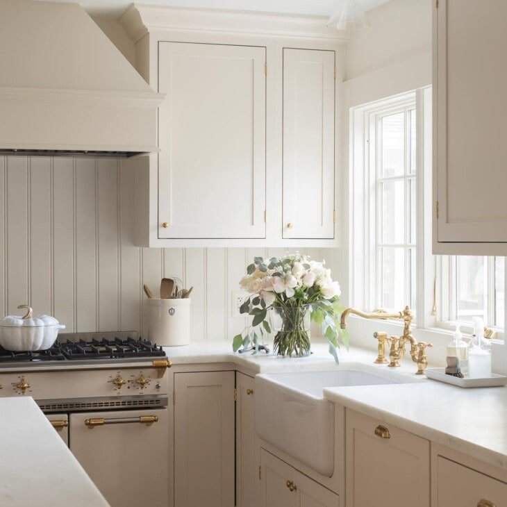 cream color paint in kitchen