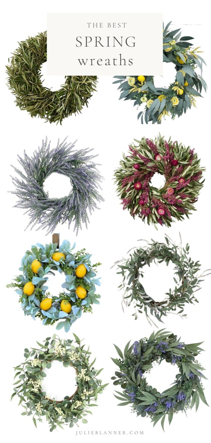 图片上有8个春天的花环，顶部的标题是最好的春天花环