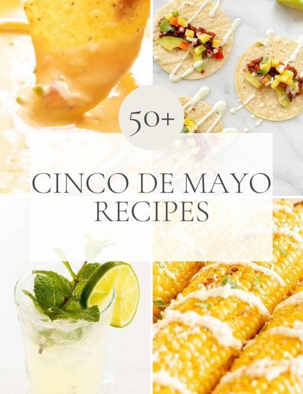 与描述cinco de mayo菜单的图象和文本的图表